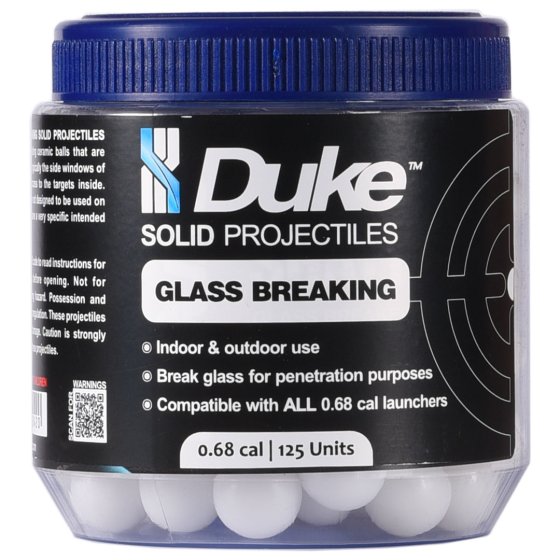 Pallini Duke Glass Breaking Solid Projectile .68 125 pz