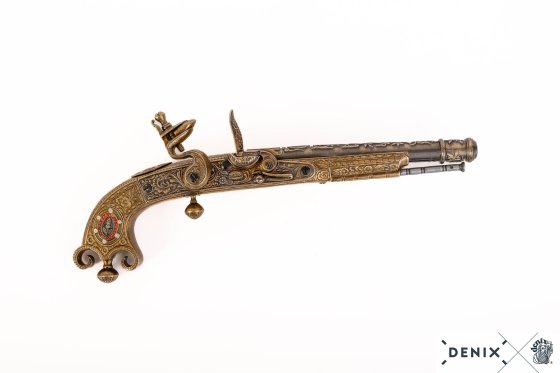 Replica di pistola a pietra focaia, Scozia 1760