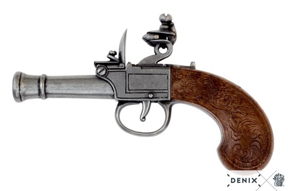 Replica di pistola tascabile Bunney, Inghilterra XVIII secolo