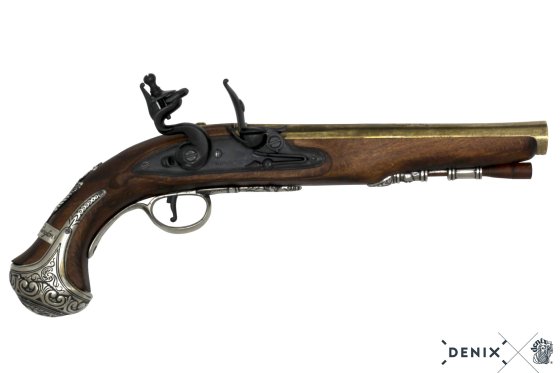 Replica di pistola a pietra focaia del generale George Washington, Inghilterra XVIII sec.