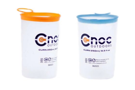 Set di bicchieri pieghevoli CNOC Curn Collapsible Cups 250 ml (Arancione + Blu)
