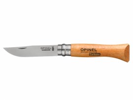 Coltello Opinel 6 pieghevole carbonio faggio