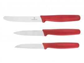 Set di 3 coltelli da cucina Victorinox 5.1111.3 finitura rossa