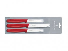 Set di 3 coltelli da cucina Victorinox 5.1111.3 finitura rossa
