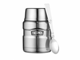 Thermos per alimenti con cucchiaio Thermos King 0,47 l steel