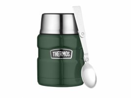 Thermos per alimenti con cucchiaio Thermos King 0,47 l verde