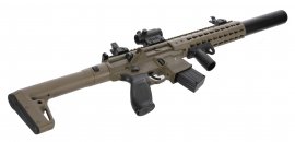 Carabina ad aria Sig Sauer MCX FDE 4,5mm con collimatore