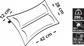 Cuscino autogonfiante Twin blu