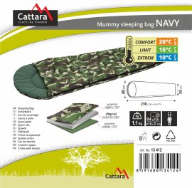Sacco a pelo mummia Navy 200cm