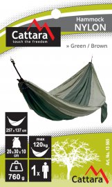 Amaca NYLON 275x137 cm verde-marrone