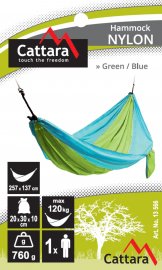 Amaca NYLON 275x137 cm verde-blu