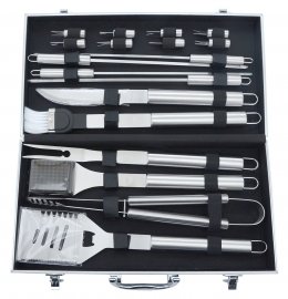 Set utensili da grigliata 18 pz valigetta ALU
