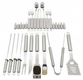 Set utensili da barbecue 30 pz valigetta ALU