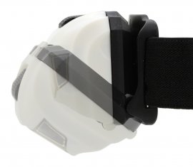 Lampada frontale LED 80 lm nero-bianca