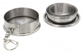 Bicchiere pieghevole in acciaio inox 60 ml
