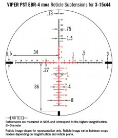 Cannocchiale Vortex Viper PST II 3-15x44 AO EBR-4