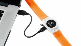 Collare luminoso Hunter Yukon LED 20-63cm arancione