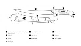 Coltello per sfilettare Gerber Controller 254 mm