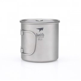 Tazza in titanio Keith con coperchio 650ml