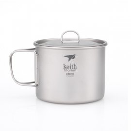 Tazza in titanio Keith con coperchio 900ml