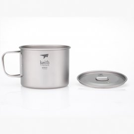 Tazza in titanio Keith con coperchio 900ml