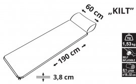 Materassino autogonfiabile Kilt 3,8cm con cuscino