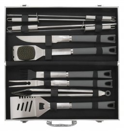 Set utensili da grill Cattara Grey Line set 11 pz