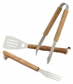Set utensili per grigliata Cattara Wood set 3pz