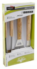 Set utensili per grigliata Cattara Wood set 3pz