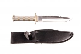 Coltello survival Fox Outdoor con fodero in pelle