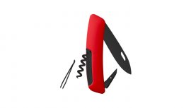 Coltello tascabile svizzero Swiza D01 Allblack rosso