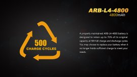 Batteria ricaricabile Fenix 26650 4800 mAh (Li-Ion)
