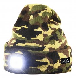 Berretto ARMY con torcia LED ricaricabile USB