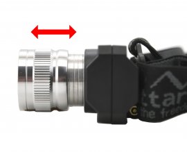 Lampada frontale Cattara SCORPION 90lm XPE ZOOM ricaricabile