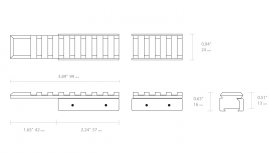 Adattatore per montaggio Hawke 11mm a 22mm, due pezzi