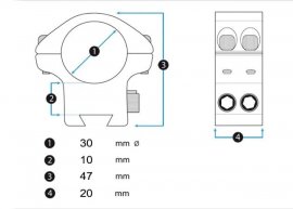 Montaggio Element Optics Accu-Lite 22mm/30mm medio