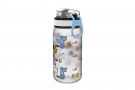 Bottiglia ION8 Leak Proof 400ml grigia con cani