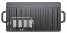 Piastra per grigliare doppia faccia 50x23x1,4cm