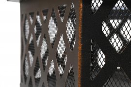 Braciere HEXAGON copper patina con coperchio
