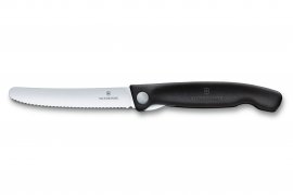 Coltello chiudibile per verdure Victorinox lama ondulata Nero