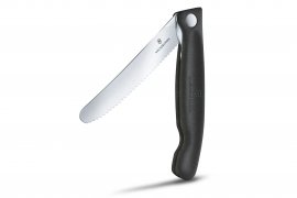 Coltello chiudibile per verdure Victorinox lama ondulata Nero