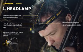 Armytek Wizard C2 Lampada frontale a luce calda