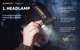 Lampada frontale Armytek Wizard C2 WUV