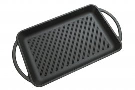 Padella grill con manici in ghisa 33x21,5cm