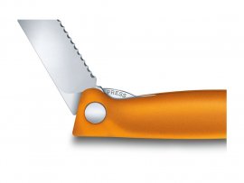 Coltello pieghevole per verdura Victorinox lama ondulata Arancione