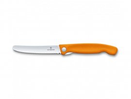 Coltello pieghevole per verdura Victorinox lama ondulata Arancione