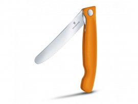 Coltello pieghevole per verdura Victorinox lama ondulata Arancione