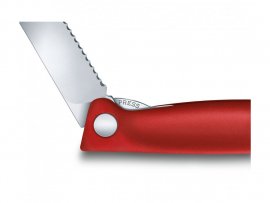 Coltello pieghevole per verdure Victorinox lama ondulata Rosso