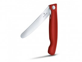 Coltello pieghevole per verdure Victorinox lama ondulata Rosso