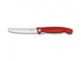 Coltello pieghevole per verdure Victorinox lama ondulata Rosso